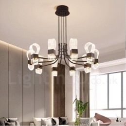 Designer Touch Decorative 10 Light Nordic Post Modern 2021 Design Chandelier with Acrylic Shades