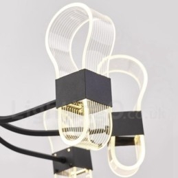 Designer Touch Decorative 10 Light Nordic Post Modern 2021 Design Chandelier with Acrylic Shades