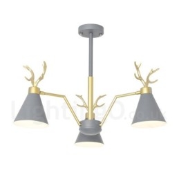 Designer Touch Decorative 3 Light Nordic Macaron Modern Antlers Chandelier