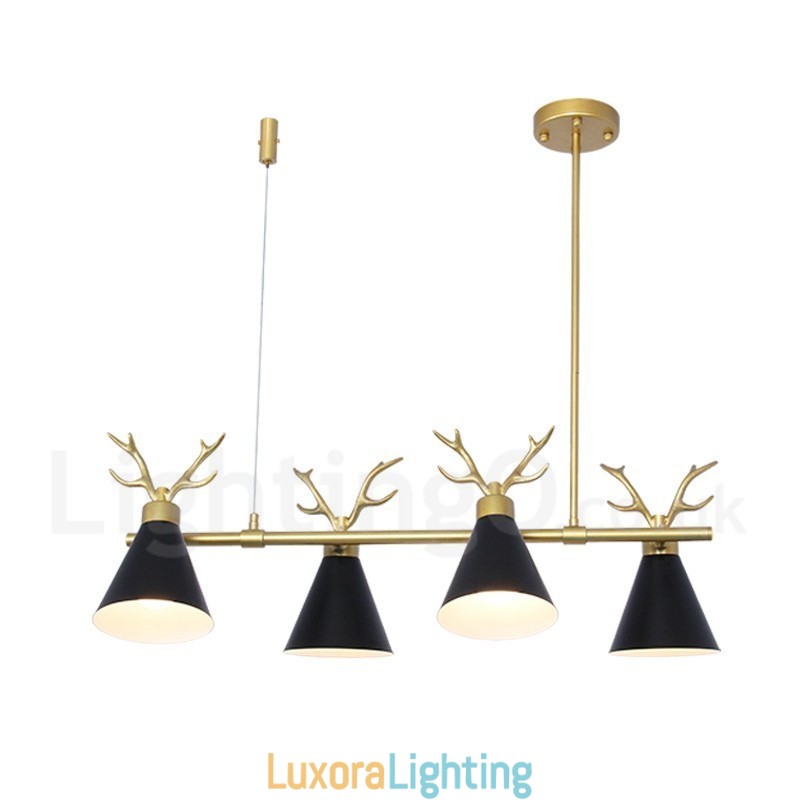 Designer Touch Decorative 4 Light Nordic Macaron Modern Antlers Chandelier