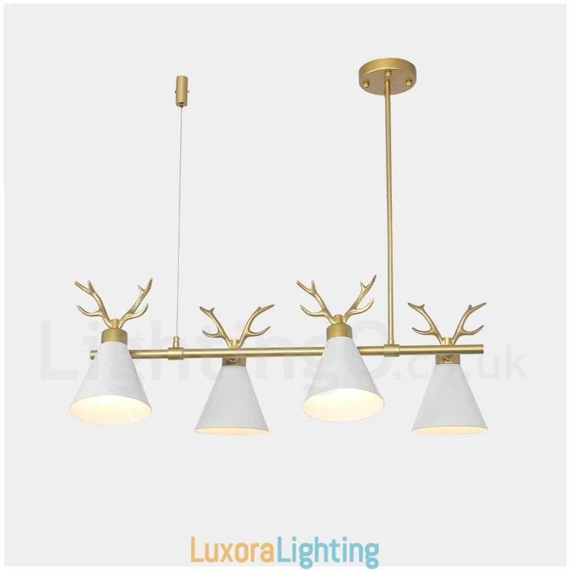 Designer Touch Decorative 4 Light Nordic Macaron Modern Antlers Chandelier