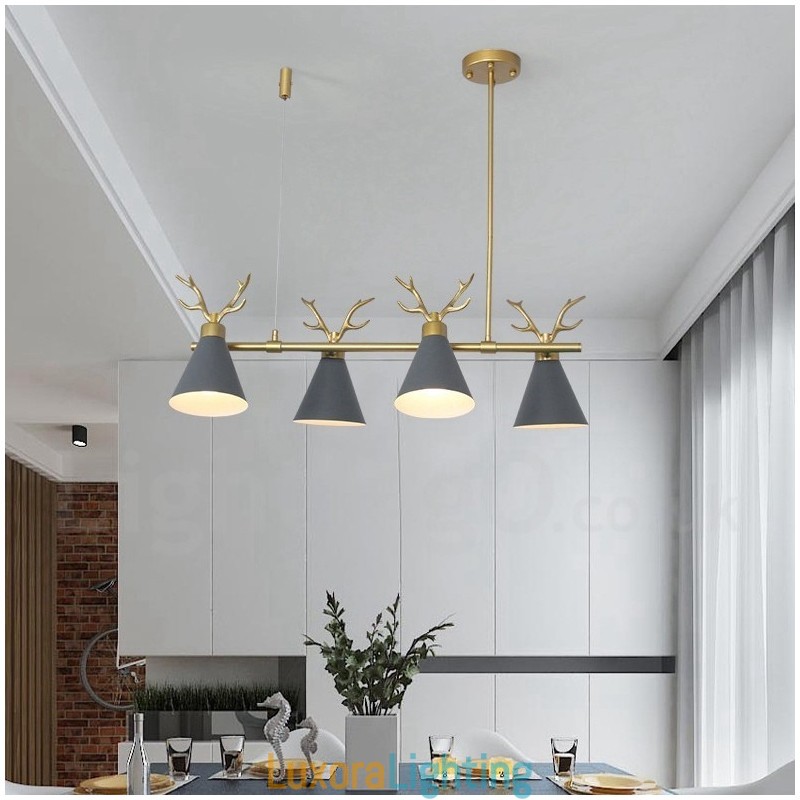 Designer Touch Decorative 4 Light Nordic Macaron Modern Antlers Chandelier