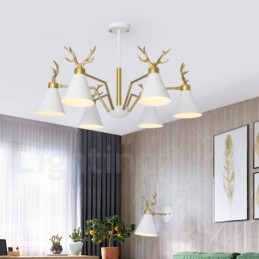 Designer Touch Decorative 6 Light Nordic Macaron Modern Antlers Chandelier