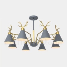 Designer Touch Decorative 8 Light Nordic Macaron Modern Antlers Chandelier