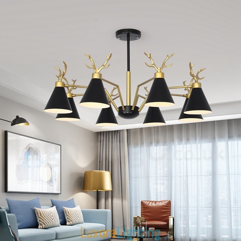 Designer Touch Decorative 8 Light Nordic Macaron Modern Antlers Chandelier