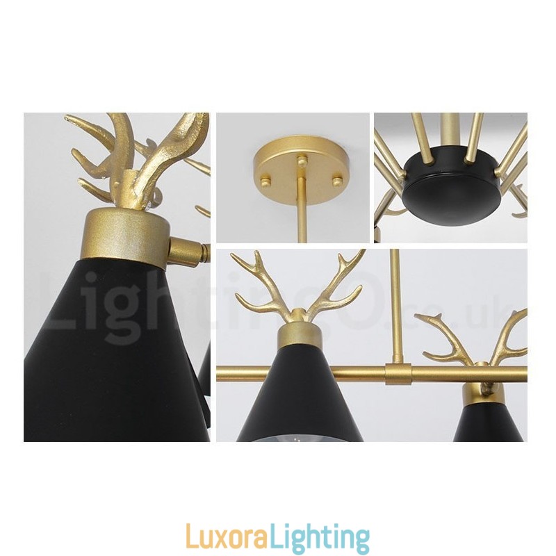 Designer Touch Decorative 8 Light Nordic Macaron Modern Antlers Chandelier