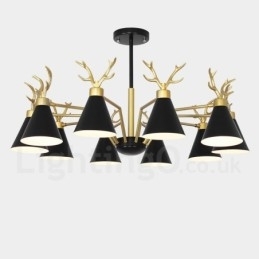 Designer Touch Decorative 10 Light Nordic Macaron Modern Antlers Chandelier