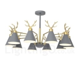 Designer Touch Decorative 10 Light Nordic Macaron Modern Antlers Chandelier