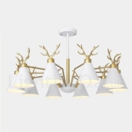 Designer Touch Decorative 10 Light Nordic Macaron Modern Antlers Chandelier