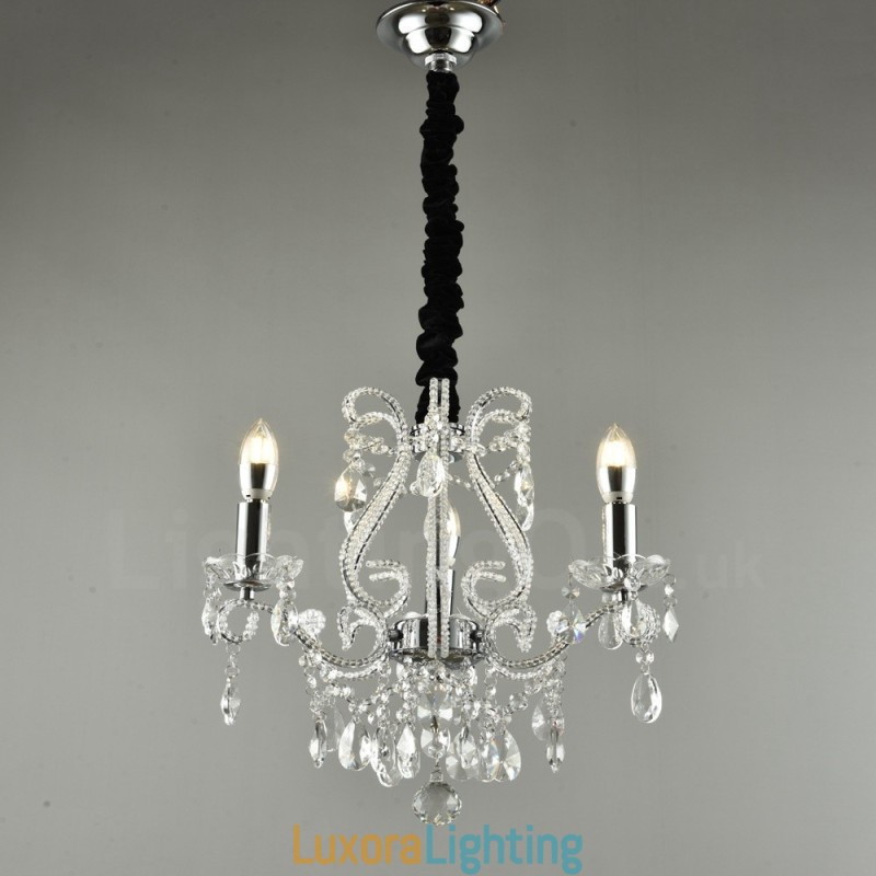 Designer Touch Decorative 3 Light Gold Silver American Style Crystal Pendant Chandelier Light Store