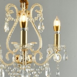 Designer Touch Decorative 3 Light Gold Silver American Style Crystal Pendant Chandelier Light Store
