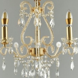 Designer Touch Decorative 3 Light Gold Silver American Style Crystal Pendant Chandelier Light Store