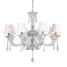 Designer Touch Decorative Clear Crystal Candle Chandelier