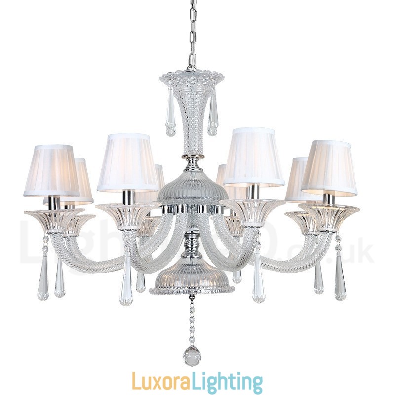 Designer Touch Decorative Clear Crystal Candle Chandelier