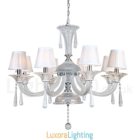 Designer Touch Decorative Clear Crystal Candle Chandelier
