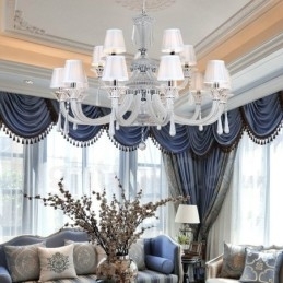 Designer Touch Decorative Clear Crystal Candle Chandelier