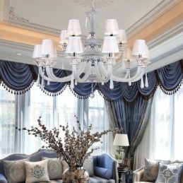 Designer Touch Decorative Clear Crystal Candle Chandelier