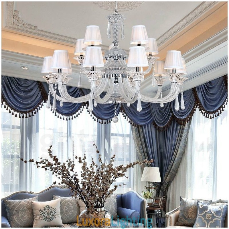 Designer Touch Decorative Clear Crystal Candle Chandelier