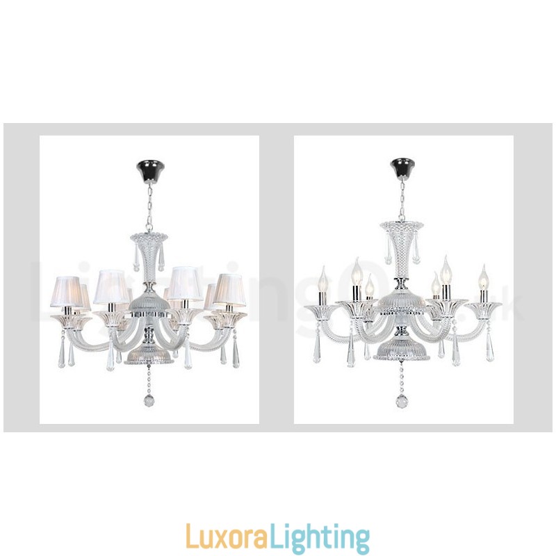 Designer Touch Decorative Clear Crystal Candle Chandelier