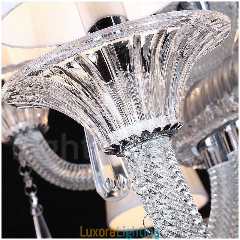 Designer Touch Decorative Clear Crystal Candle Chandelier