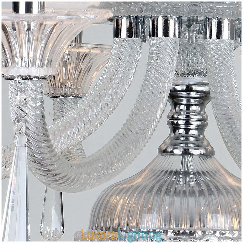 Designer Touch Decorative Clear Crystal Candle Chandelier