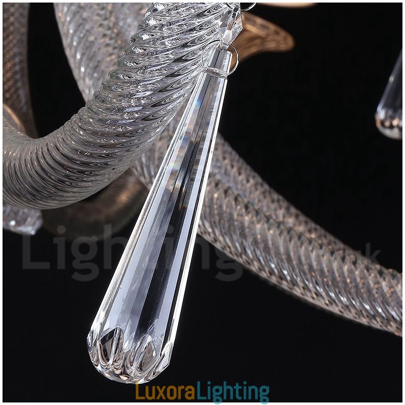 Designer Touch Decorative Clear Crystal Candle Chandelier