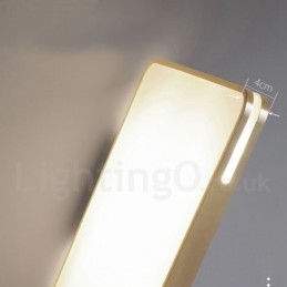 Designer Touch Decorative Ultra Thin Rectangle Modern Contemporary Nordic Style Flush Mount Brass Ceiling Lights with Acrylic Shade Also Can Be Used As Wall Light