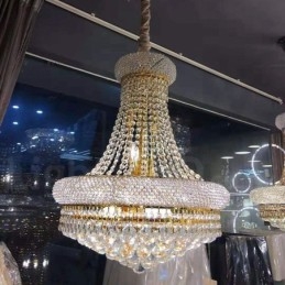 Designer Touch Decorative 2 Tiers Round Traditional Classic K9 Crystal Metal Chandelier for