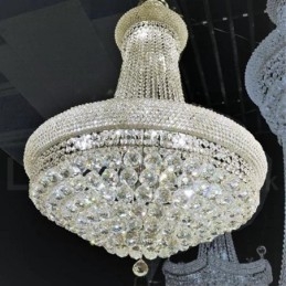 Designer Touch Decorative 2 Tiers Round Traditional Classic K9 Crystal Metal Chandelier for