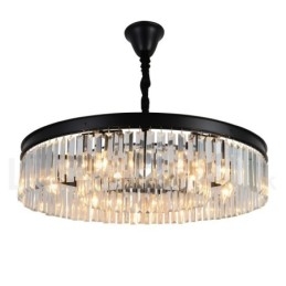 Designer Touch Decorative Postmodern Luxury Round K9 Crystal Pendant Chandelier Lights Exhibition Hall