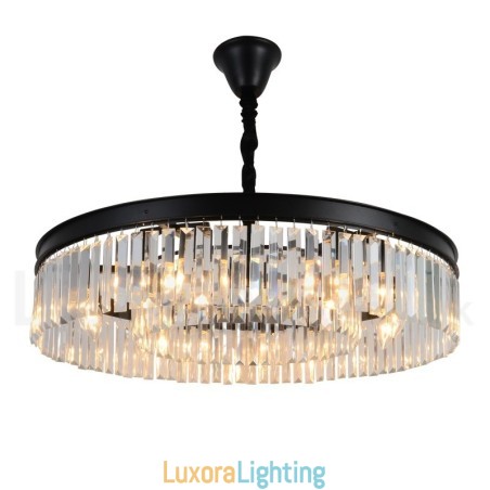 Designer Touch Decorative Postmodern Luxury Round K9 Crystal Pendant Chandelier Lights Exhibition Hall