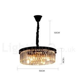 Designer Touch Decorative Postmodern Luxury Round K9 Crystal Pendant Chandelier Lights Exhibition Hall
