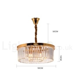 Designer Touch Decorative Postmodern Luxury Round K9 Crystal Pendant Chandelier Lights Exhibition Hall