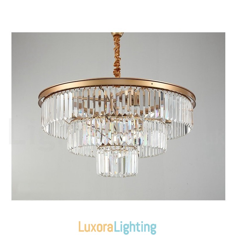 Designer Touch Decorative Postmodern Luxury Round K9 Crystal Pendant Chandelier Lights Exhibition Hall