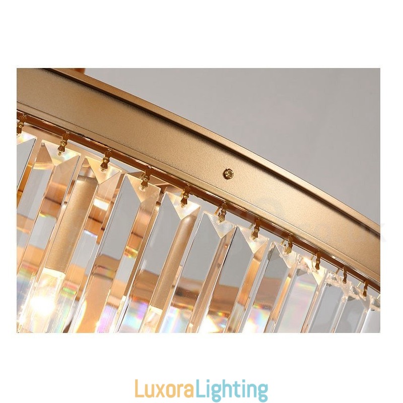 Designer Touch Decorative Postmodern Luxury Round K9 Crystal Pendant Chandelier Lights Exhibition Hall