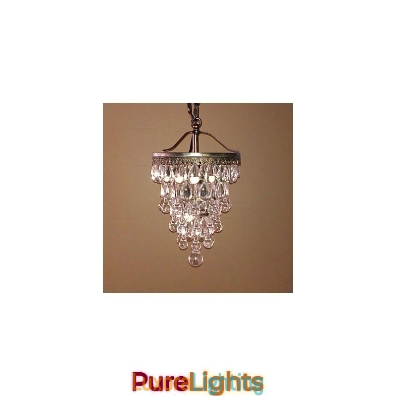 Designer Touch Decorative Crystal Beaded Modern Pendant with 1 Light and Antique Colour Fixture