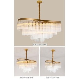 Designer Touch Decorative Gold Postmodern Luxury Round K9 Crystal Pendant Chandelier Exhibition Hall