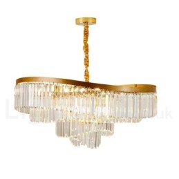 Designer Touch Decorative Gold Postmodern Luxury Round K9 Crystal Pendant Chandelier Exhibition Hall