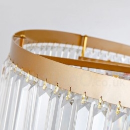 Designer Touch Decorative Gold Postmodern Luxury Round K9 Crystal Pendant Chandelier Exhibition Hall