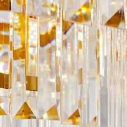 Designer Touch Decorative Gold Postmodern Luxury Round K9 Crystal Pendant Chandelier Exhibition Hall