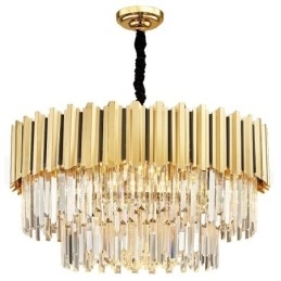 Designer Touch Decorative This Year Luxury Postmodern Gold Round K9 Crystal Pendant Chandelier Exhibition Hall