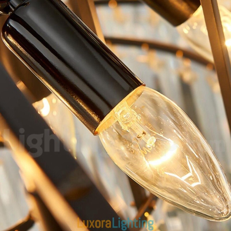 Designer Touch Decorative This Year Luxury Postmodern Gold Round K9 Crystal Pendant Chandelier Exhibition Hall