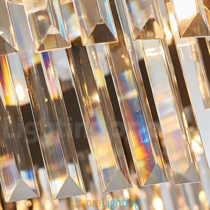 Designer Touch Decorative Luxury Modern Gold Plus Black Round K9 Crystal Pendant Chandelier Exhibition Hall