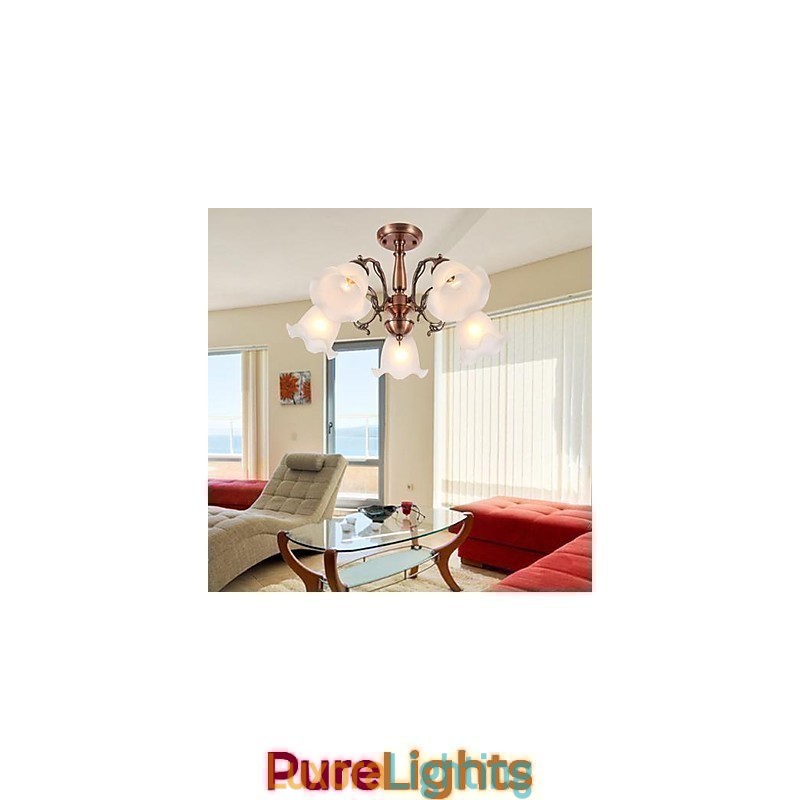 Designer Touch Decorative Modern Contemporary Traditional Classic Retro Electroplated Metal Flush Mount