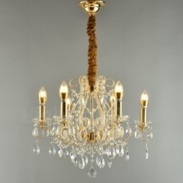 Designer Touch Decorative 6 Light Gold Silver American Style Crystal Pendant Chandelier Light Store