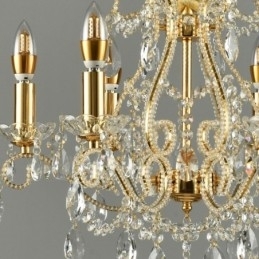 Designer Touch Decorative 6 Light Gold Silver American Style Crystal Pendant Chandelier Light Store