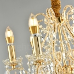 Designer Touch Decorative 6 Light Gold Silver American Style Crystal Pendant Chandelier Light Store