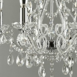 Designer Touch Decorative 6 Light Gold Silver American Style Crystal Pendant Chandelier Light Store