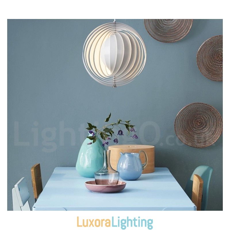 Designer Touch Decorative Globe White Rotate Postmodern DIY Pendant Light