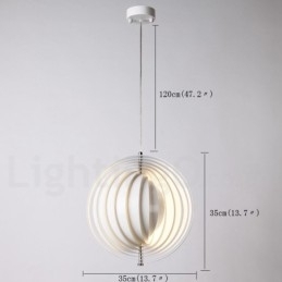 Designer Touch Decorative Globe White Rotate Postmodern DIY Pendant Light